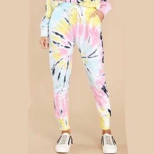 Neon Rainbow Tie Dye Sweatpants Joggers